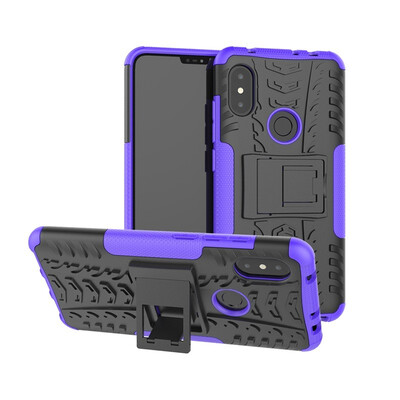 

Heavy Duty Armor Shockproof Hard Hybird Silicone Phone Cover Case for Xiaomi Hongmi Note 6Hongmi Note 6 Pro