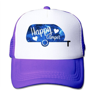 

Oyxinyu Galaxy Happy Camper Mesh Baseball Cap Adult Adjustable Trucker Hat for Men Women