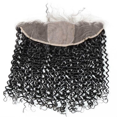 

Silk Base Frontal 134 Deep curly hair Human medium brown
