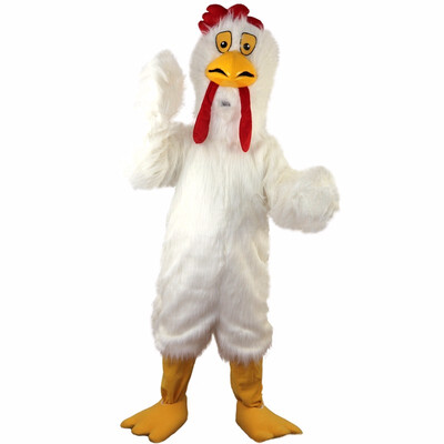 

LangtengWhite Long-haired Chicken Bird Mascot Cartoon Costume Cosplay Party Halloween Christmas Festival Performance