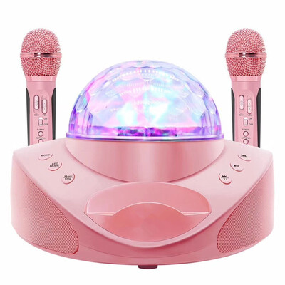 

Colorful lights Bluetooth speaker karaoke machine portable stage light home ktv wireless microphone mobile phone audio TF player