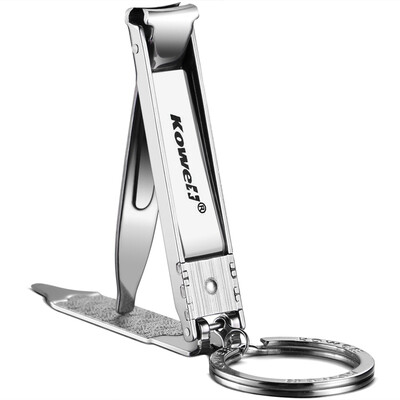 

Korea Kowell Han Kewei nail clippers stainless steel nail scissors nail set key ring hand&foot nail clippers can be washed BK-MC1500 silver import