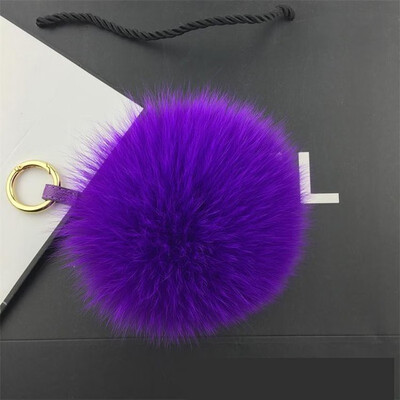 

Faux Fox Fur Keychain Fashion Car Keychain 12-15cm Lovely Soft Hairball Key Charm Pendant Multi-color Optional