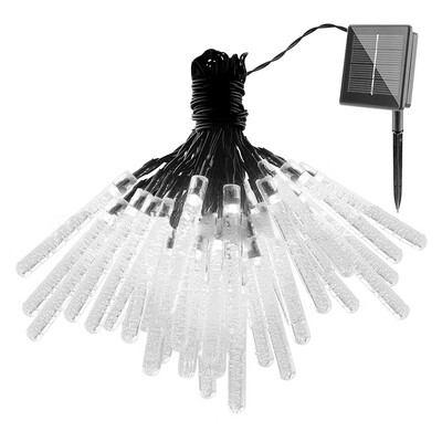 

UpperX Waterproof 48M 20 LEDs Light Garland Stalactite Ice Winter Energy Solar for Outdoor Deco Garden Christmas