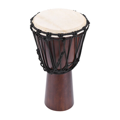 

Professional 10" African Djembe Hand Bongo Drum Percussion Music Instrument Select Hardwood Body Goatskin Head