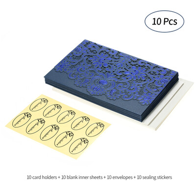 

Pearl Paper Party Invitation Cards Set for Wedding Engagement Birthday 10pcs Invitation Holders 10pcs Inner Sheets 10pcs Enve