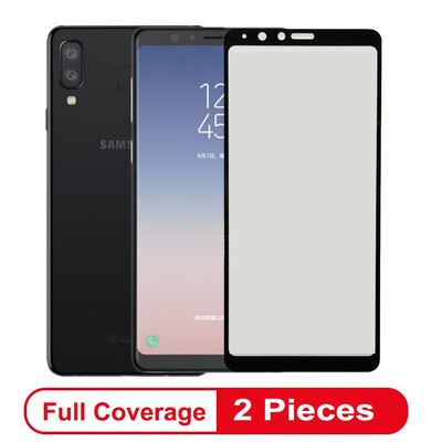 

2 Pcs- 9H Tempered Glass for Samsung Galaxy A8 Star Full Coverage Screen Protector Protective Film for Samsung Galaxy A9 Star