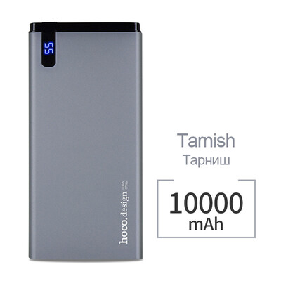 

HOCO 10000mAh Universal Power Bank USB Ultra Slim 10mm Li-Polymer Fast Charging Mobile Portable Battery Charger Digital Display