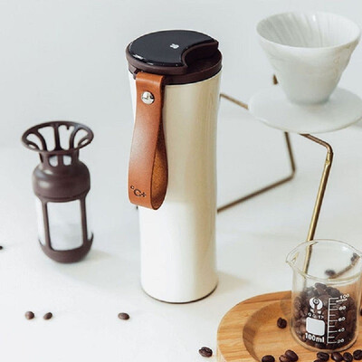 

Xiaomi KissKissFish MOKA Smart Coffee Cup Travel Mug Stainless Steel with OLED Touch Screen Temperature Display 430ml Portable Xi