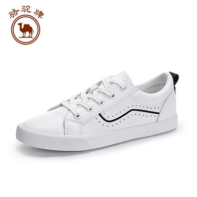 

Camel brand white shoes female Korean fashion belt college wind low skateboarding W91226530 white black 36230 yards