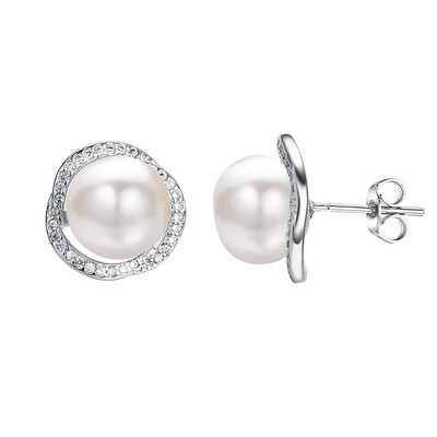 

Yoursfs Clip on Pearl Earrings for Women Simple Roundflower Faux Freshwater Pearl Earrinsg