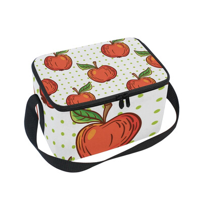 

ALAZA Apple Pattern Lunch Box Insulated Lunch Bag Large Cooler Tote Bagfor Men Women