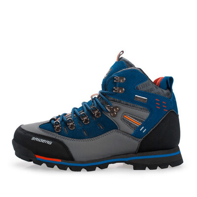

Autumn&Winter Mens Outdoor Shoes Mountaineering Shoes Waterproof Hiking Shoes Leather Skid-proof Sports Shoes High-Up Men