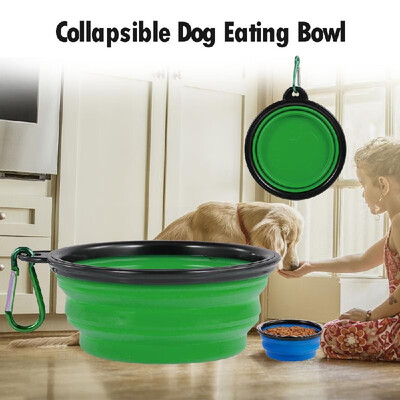

Pet Eating Bowl Dog Feeder Collapsible Expandable Cup Durable Non-Toxic Healthy Dish Pet Supplies-Large Size