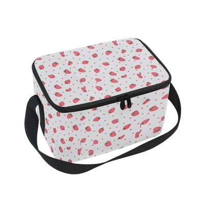 

ALAZA Lunch Box Insulated Strawberry Fruit Lunch Bag Large Cooler Tote Bagfor Men Women