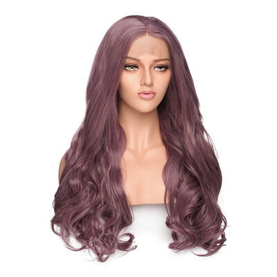 

Real Thick Brazilian Lace Front Hair Wig Extensions Cosplay Heat Resistant Long Wigs Pink Gray