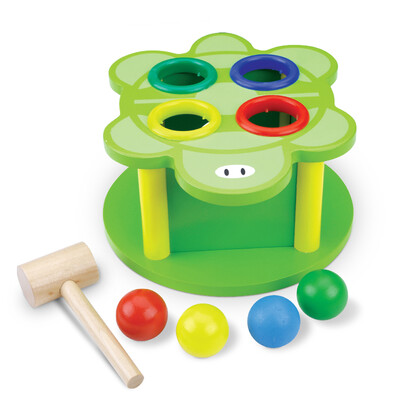 

Pounding Bench Wooden Toy With Mallet Hammer Punch Ball Drop Preschool Baby Kids Educational Development Toys Yellow
