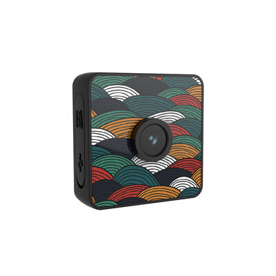 

1080P HD Water-resistant Action Camera Stickable Polychrome Stickers Wearable Multiple Skin Magnetic with App Live Video Portable