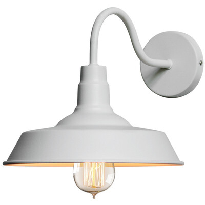 

Bacheer HL371799 White Barn Style Shade with Gooseneck Arm