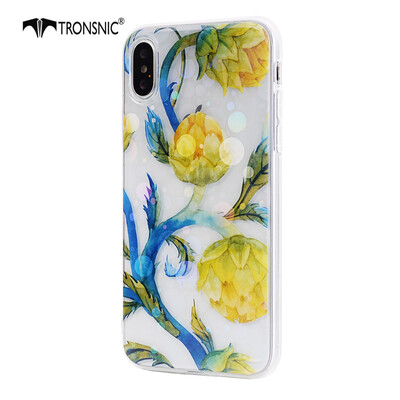 

Tronsnic Flowers Phone Case for iPhone XR Shiny Laser Soft Cases for Transparent Covers