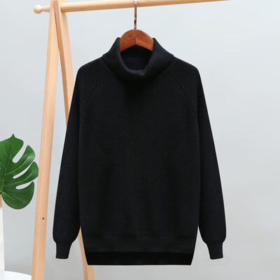 

High neck sweater female short loose sweater thick sweater womens clothing spring winter