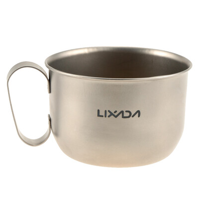

Lixada 100 Titanium Mug Outdoor Ultralight Portable Camping Picnic Water Cup 500ml