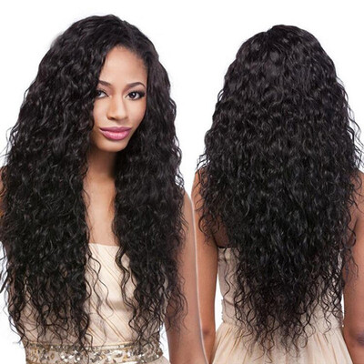 

8A Glueless Full Lace Human Hair Wigs Brazilian Remy Water Wave Full Lace Wigs For Black Women Lace Wigs Bleached Knots 8-26