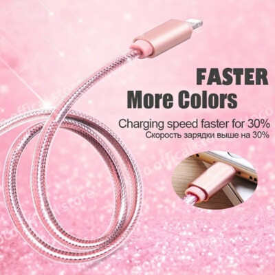 

1M33FT iPhone Fast Charging Extra Long Aluminum Connector Tangle-Free Nylon Braided Cord Charger Cable for iPhone iPadiPodTouch