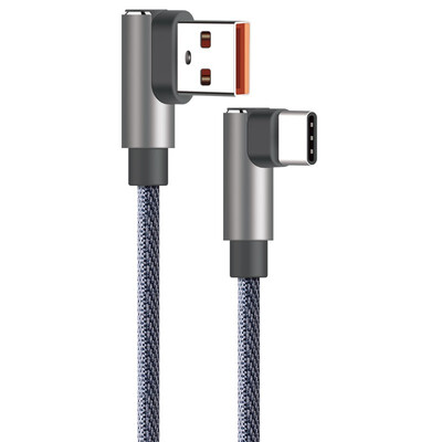 

APPACS USB Type C Cable 24A USB C Charger Fast Data sync Charging 90 Degree Type-c Cable For Samsung Note 8 S8 Oneplus USB-C