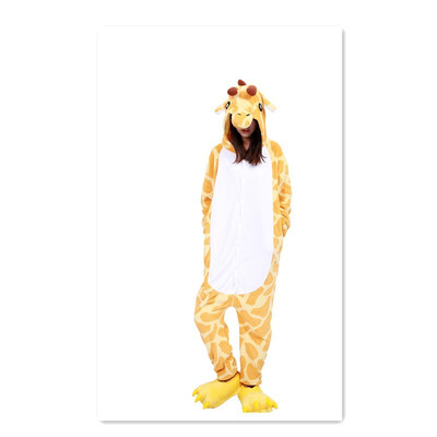 

Halloween cosplay unisex flannel animal adult pajamas soft comfortable pajamas hooded jumpsuit ladies pajamas home service