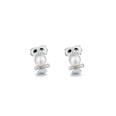 

925 Sterling Silver Angel Owl Shape Pendant Necklaces Studs Earrings for Women Girls Jewelry Sets Gifts