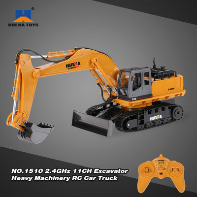 

Original HUI NA TOYS NO1510 24GHz 11CH Alloy Engineering Electronic Excavator Heavy Machinery RC Toys Car Truck