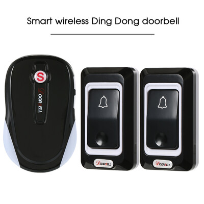 

Wireless Ding Dong Door Bell Long Range Strong Penetration 28 Ringtones 3 Levels Volumes Optional Doorbell 2 Transmitter1 Receive