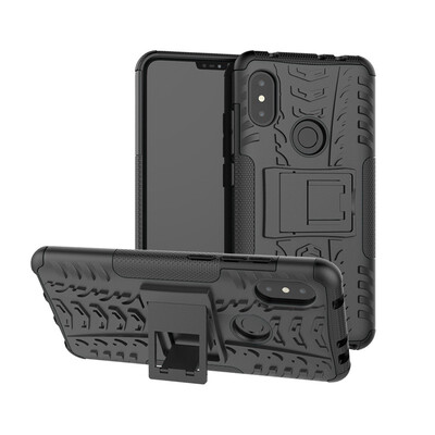 

Heavy Duty Armor Shockproof Hard Hybird Silicone Phone Cover Case for Xiaomi Hongmi Note 6Hongmi Note 6 Pro