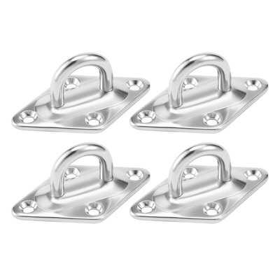 

UpperX 304 Stainless Steel 6mm Thick Ring Sail Shade Pad Eye Boat Rigging 4pcs