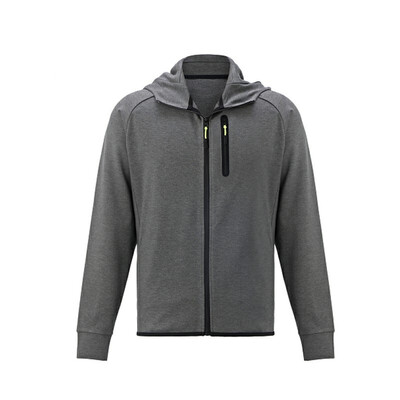 

Beijing made mens sweater hooded running training sports sweater jacket dark gray