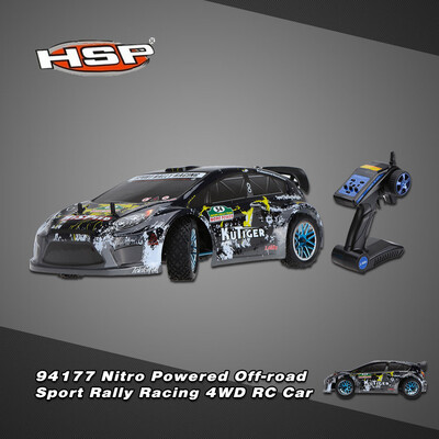 

Original HSP 94177 Nitro Powered Off-road Sport Rally Racing 110th Scale 4WD RC Car KUTIGER Body with 24Ghz 2CH Transmitter RTR