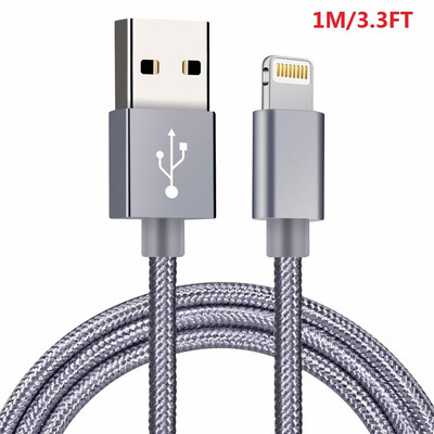 

Lightning iPhone Cable Nylon Braided Syncing&Charging Cord for iPhone iPad iPod