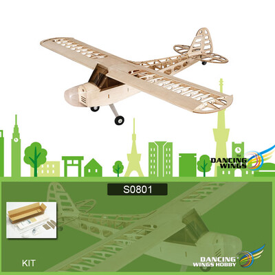 

Dancing Wings Hobby S0801 Balsa Wood RC Airplane 12M Piper Cub J-3 Remote Control Aircraft KIT Version DIY Flying Model