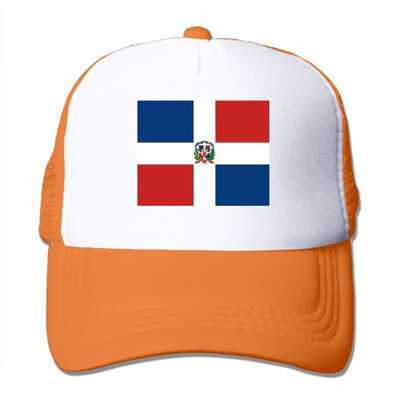 

SHINENGST Dominican Republic Flag Mesh Trucker CapsHats Adjustable For Unisex Black