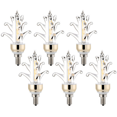 

6PCS E12 350LM Energy Saving 29W LED Candle Light Bulb 110V Triangle Ice Flower Lamp