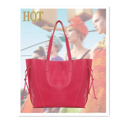 

Bag female 2018 new handbag big bag simple shoulder slung bag head layer leather commuter tote bag