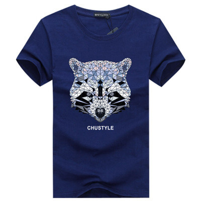 

2018 Men Fashion Summer cotton 3D T shirt Printed Short Sleeve Round Neck Slim casual T-shirt hot