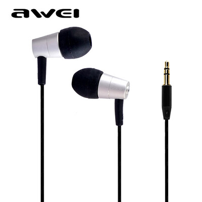 

Factory wholesale Awei with dimension Q7 in-ear headphones metal headphones mobile tablet universal headphones