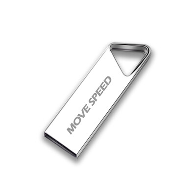 

Speed ​​MOVE SPEED 8GB U disk USB20 Iron triangle series silver waterproof portable lightweight metal mini car computer dual-use USB flash drive