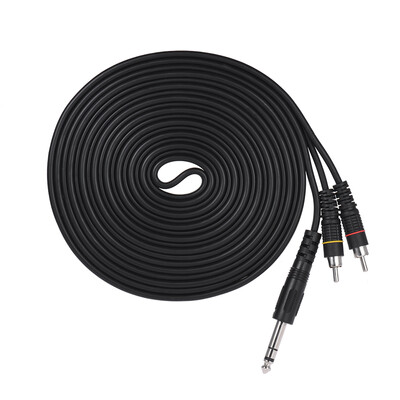 

14" 635mm TRS Male Plug to Dual RCA Stereo Audio Cable Connector Y Splitter Wire Cord 5m 164ft