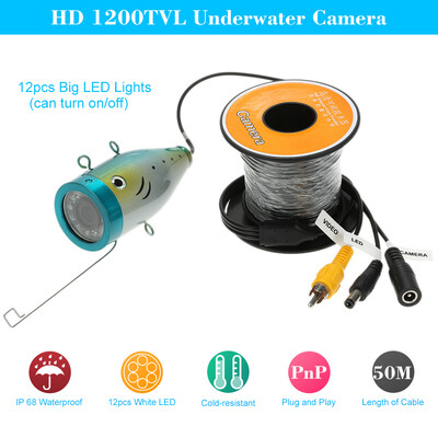 

50M HD 1200TVL CCTV Camera Underwater Fish Finder for IceSeaRiver Fishing