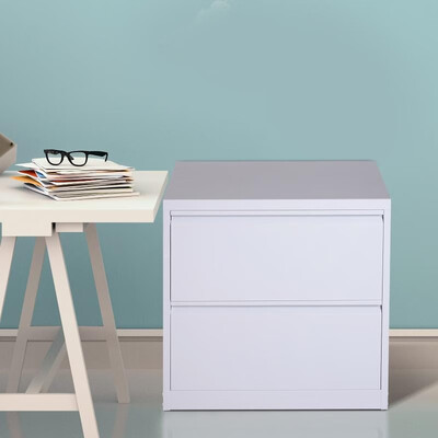 

2 Drawer File Cabinet Metal Storage Chest Home Office- white