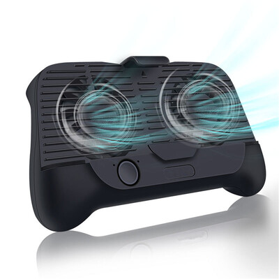 

4 in 1 Mobile Phone Dual Cooling Fan Radiator Handle Gamepad Joystick Holder