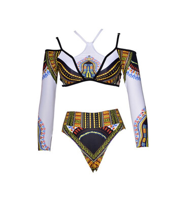 

Womens version of the long-sleeved split swimsuit